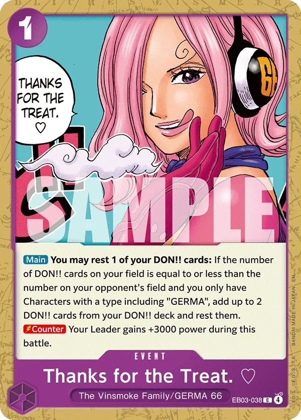 Thanks for the Treat. ♡ - ONE PIECE HEROINES EDITION- [EB-03] / Memorial Collection [EB-01] (EB03-038) #038