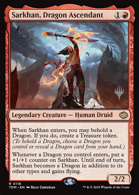 Sarkhan, Dragon Ascendant - Tarkir: Dragonstorm Promos (PTDM) #118p