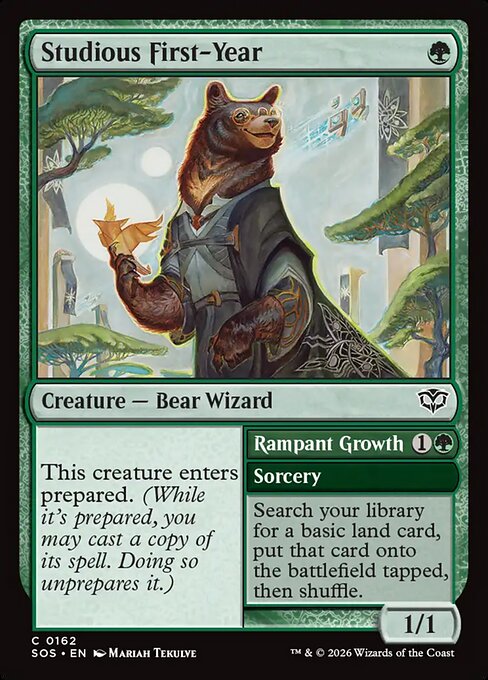 Studious First-Year // Rampant Growth - Secrets of Strixhaven () #162 [Foil] [Foil]