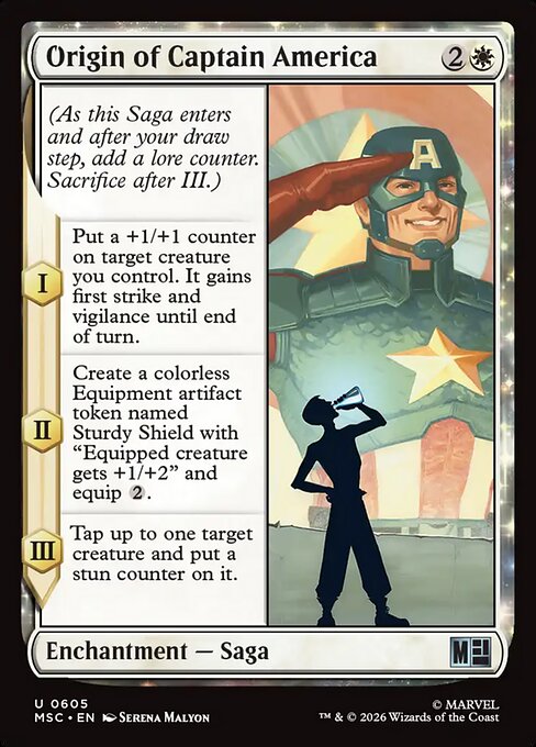 Origin of Captain America - Marvel Super Heroes Commander () #605 [Foil] [Foil]