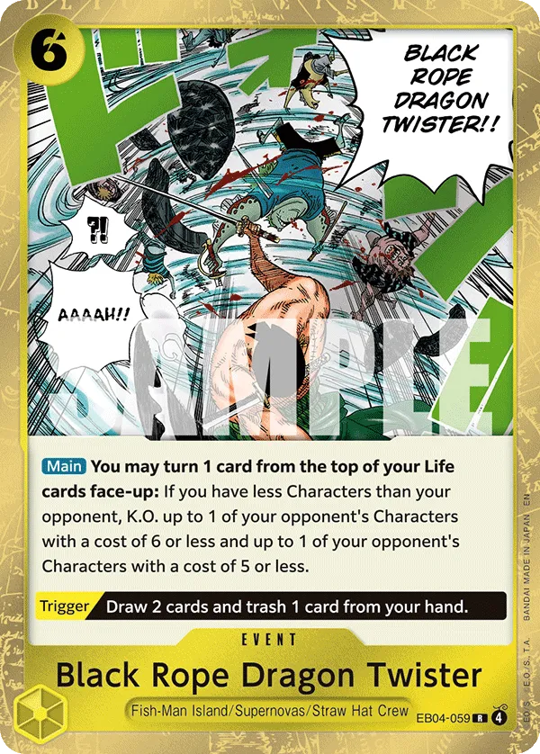 Black Rope Dragon Twister - ADVENTURE ON KAMI'S ISLAND- [OP15-EB04] (EB04-059) #059