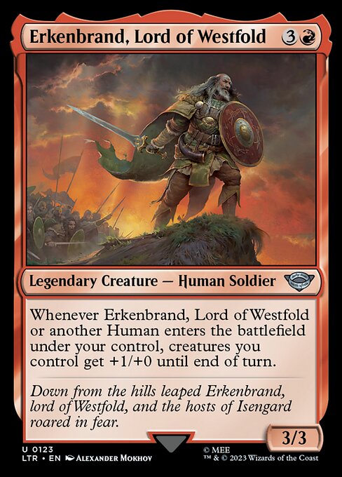 Erkenbrand, Lord of Westfold - The Lord of the Rings: Tales of Middle-earth (ltr) #123 [Foil] [Foil]