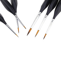Pixiss - PIXISS Fine Tip Miniature Brushes - 6PC