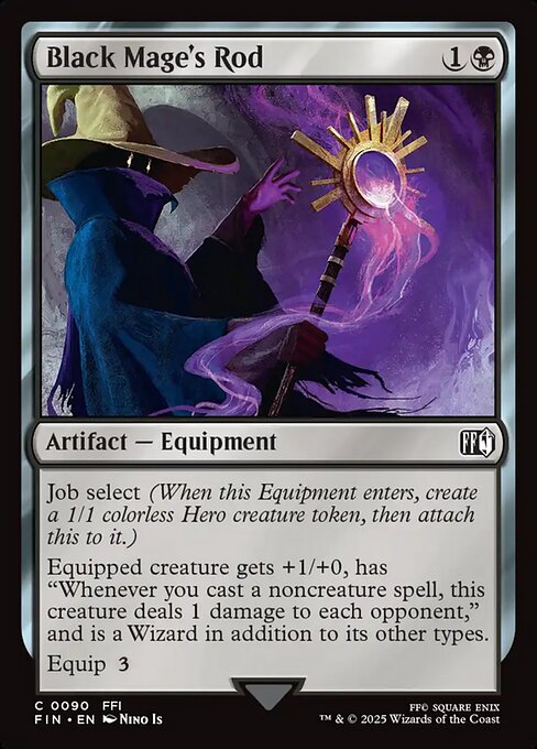 Black Mage's Rod - Final Fantasy (FIN) #90 [Foil] [Foil]