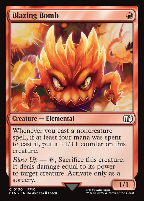 Blazing Bomb - Final Fantasy (FIN) #130 [Foil] [Foil]