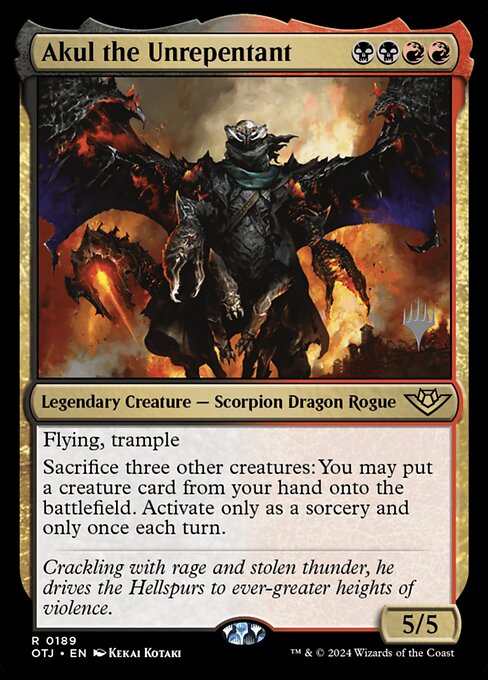Akul the Unrepentant - Outlaws of Thunder Junction Promos (POTJ) #189p [Foil] [Foil]