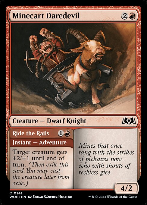 Minecart Daredevil // Ride the Rails - Wilds of Eldraine () #141