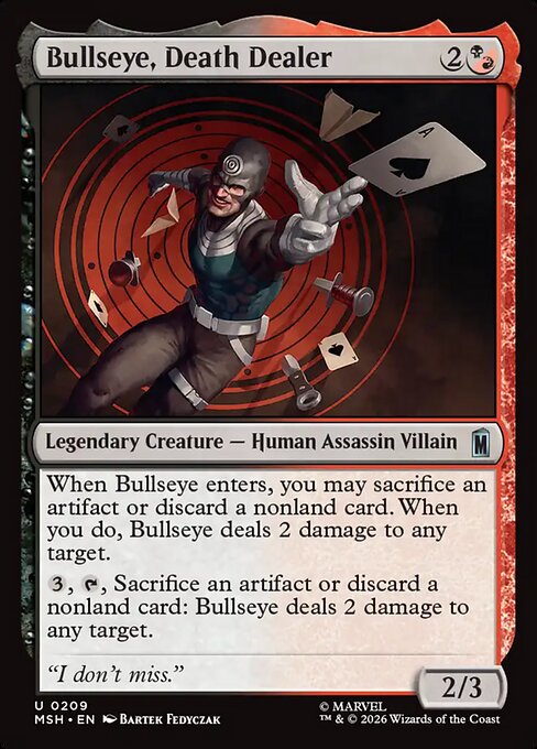 Bullseye, Death Dealer - Marvel Super Heroes () #209 [Foil] [Foil]