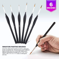 Pixiss - PIXISS Miniature Brushes with Precision Crafting Knife Bundl