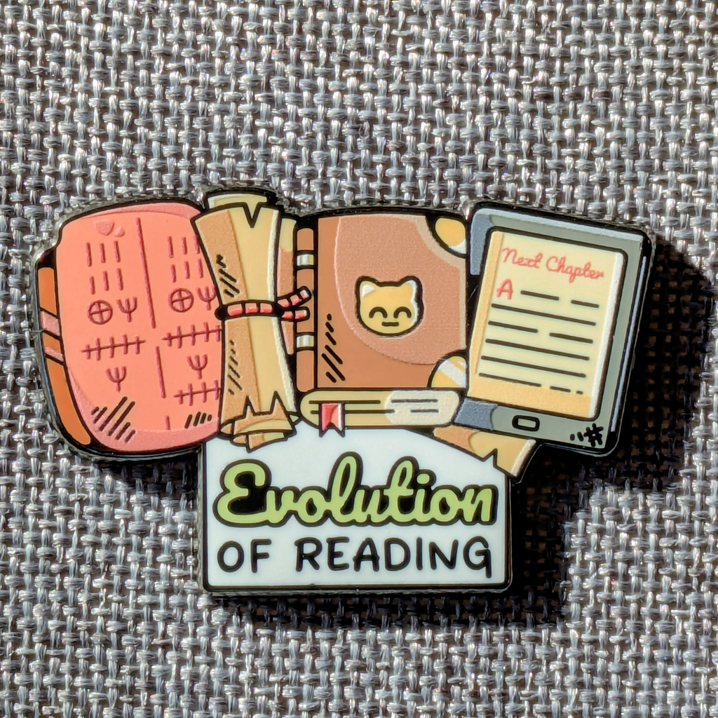 Mimic Gaming Co - Evolution of Reading Enamel Pin - 1.5"