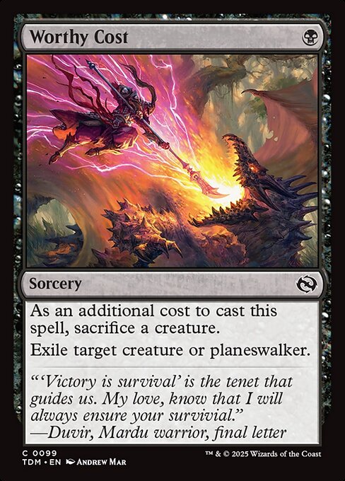 Worthy Cost - Tarkir: Dragonstorm () #99 [Foil] [Foil]