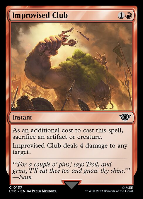 Improvised Club - The Lord of the Rings: Tales of Middle-earth (ltr) #137 [Foil] [Foil]