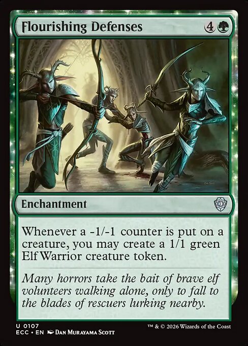Flourishing Defenses - Lorwyn Eclipsed Commander () #107