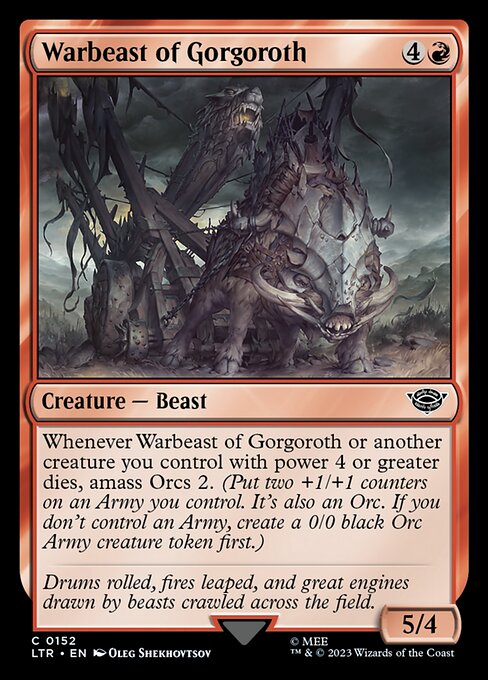 Warbeast of Gorgoroth - The Lord of the Rings: Tales of Middle-earth (ltr) #152 [Foil] [Foil]