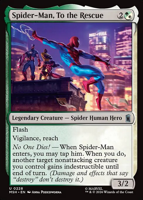 Spider-Man, To the Rescue - Marvel Super Heroes () #228 [Foil] [Foil]