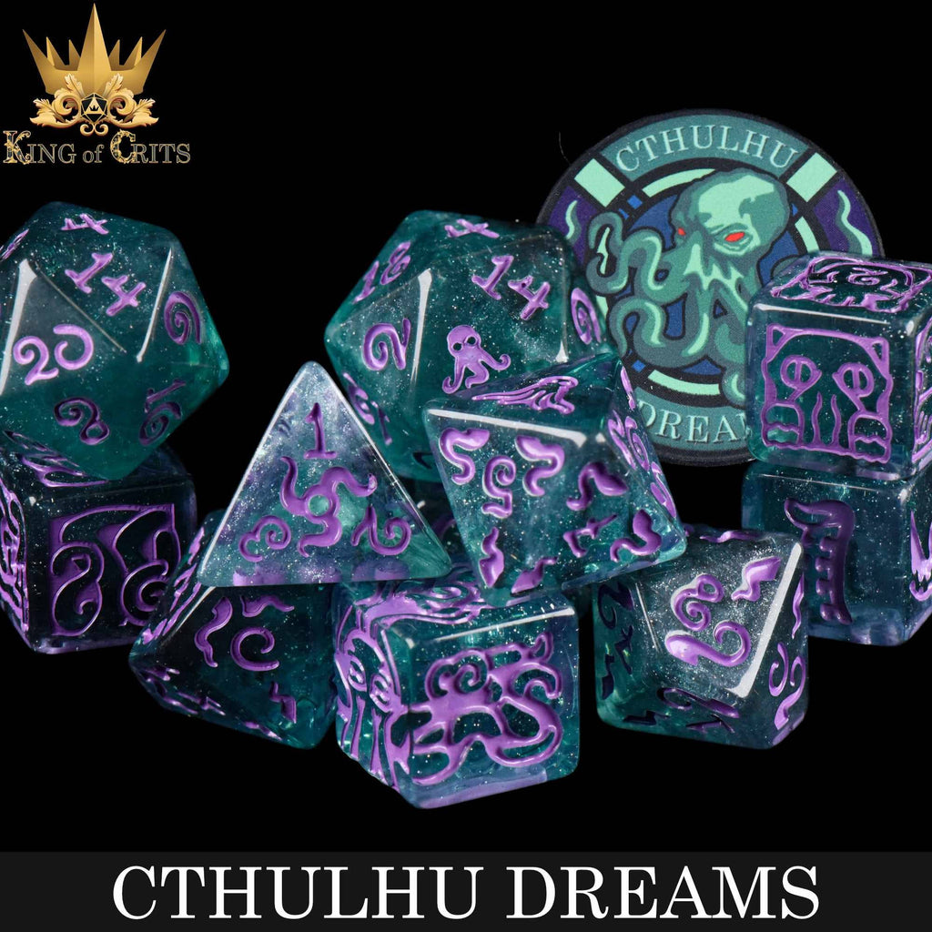 DNDDICEWHOLESALE.COM - Cthulhu Dreams - 11 Dice Set