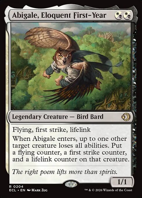 Abigale, Eloquent First-Year - Lorwyn Eclipsed (ECL) #204 [Foil] [Foil]