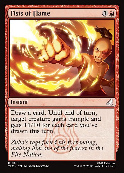 Fists of Flame - Avatar: The Last Airbender Eternal () #166 [Foil] [Foil]