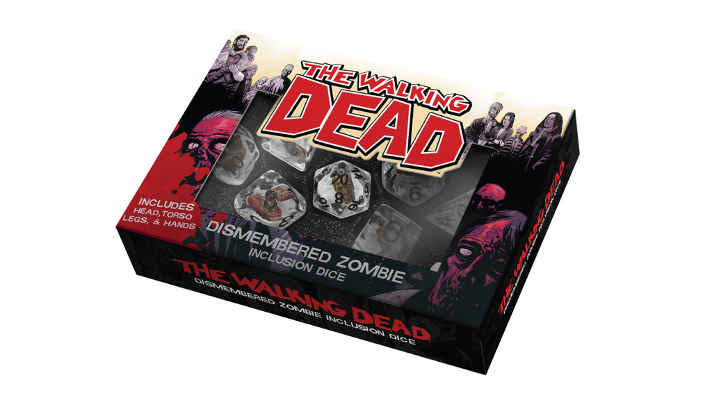 FanRoll by Metallic Dice Games - The Walking Dead Dismembered Zombie Resin Poly Dice Set
