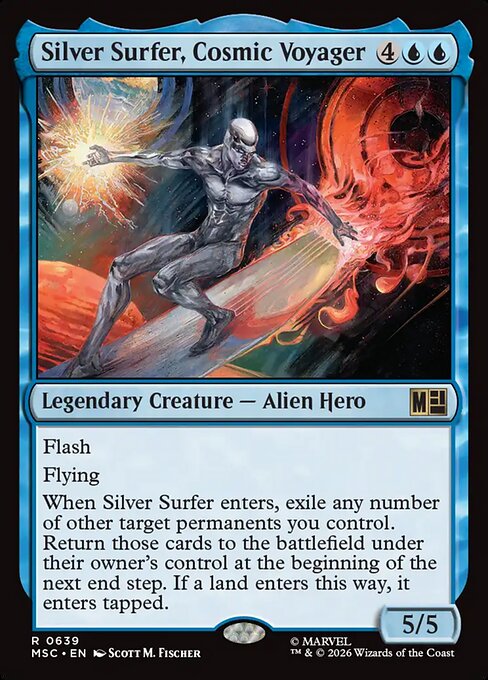 Silver Surfer, Cosmic Voyager - Marvel Super Heroes Commander () #639 [Foil] [Foil]
