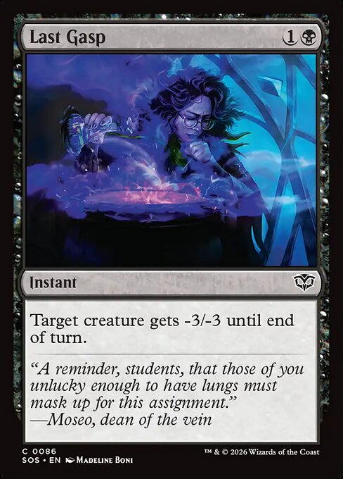 Last Gasp - Secrets of Strixhaven () #86 [Foil] [Foil]