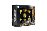FanRoll by Metallic Dice Games - D&D Officially Licensed Dragon Scale Metal Dice Set: Gold