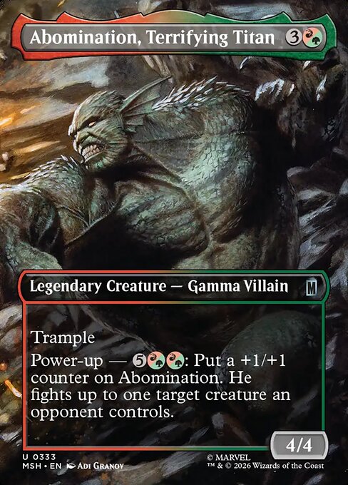 Abomination, Terrifying Titan - Marvel Super Heroes () #333 [Foil] [Foil]