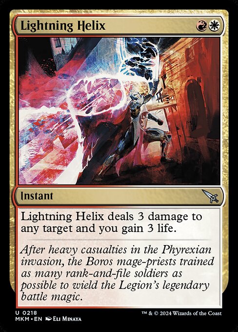 Lightning Helix - Murders at Karlov Manor (MKM) #218 [Foil] [Foil]