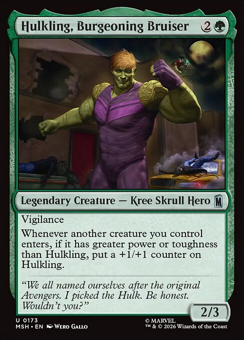 Hulkling, Burgeoning Bruiser - Marvel Super Heroes () #173 [Foil] [Foil]