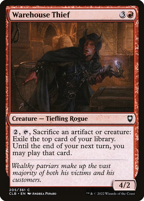 Warehouse Thief - Commander Legends: Battle for Baldur's Gate () #205