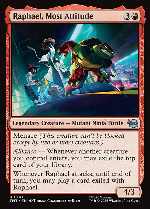 Raphael, Most Attitude - Teenage Mutant Ninja Turtles () #101 [Foil] [Foil]