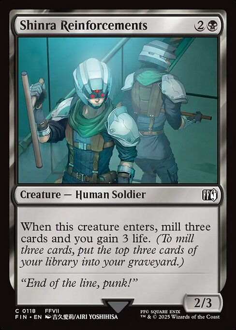 Shinra Reinforcements - Final Fantasy (FIN) #118 [Foil] [Foil]
