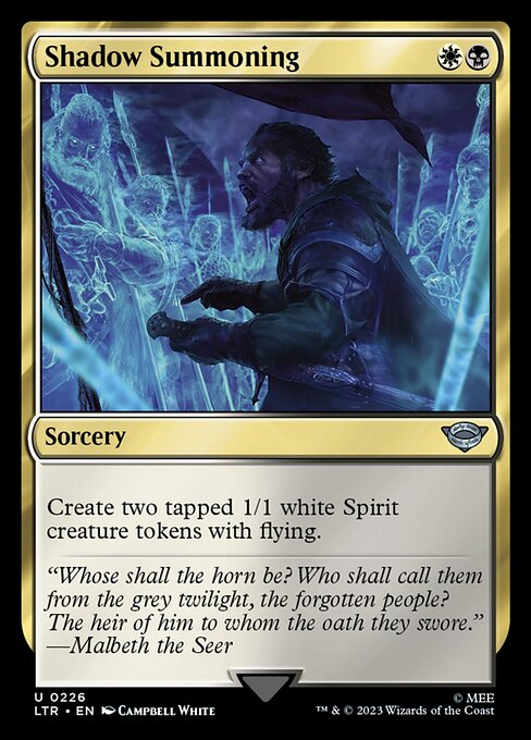 Shadow Summoning - The Lord of the Rings: Tales of Middle-earth (ltr) #226 [Foil] [Foil]