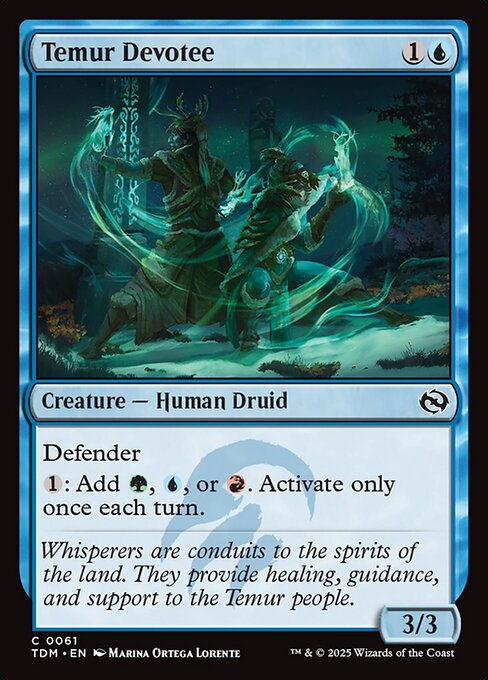 Temur Devotee - Tarkir: Dragonstorm () #61 [Foil] [Foil]