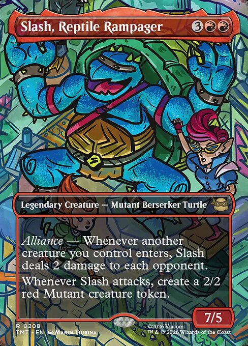 Slash, Reptile Rampager - Teenage Mutant Ninja Turtles () #208 [Foil] [Foil]