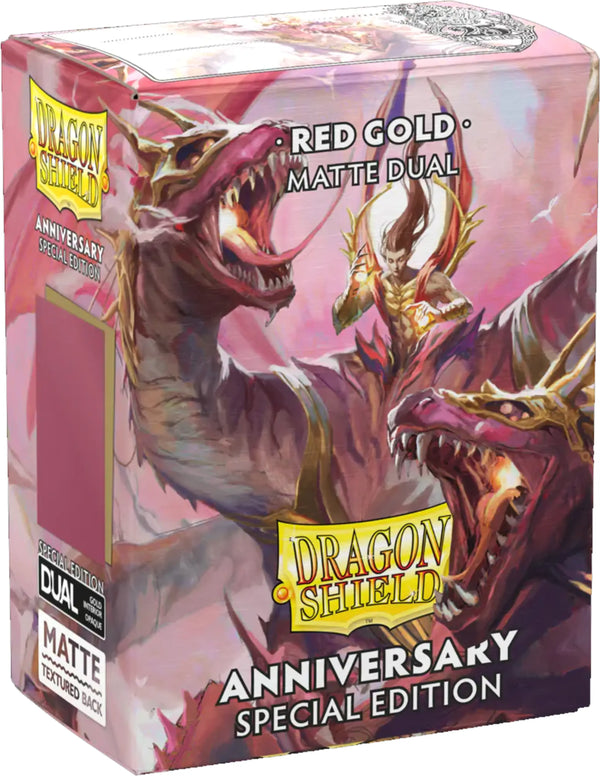 Dragon Shield Matte Dual sleeve 25th Anniversary Red/Gold