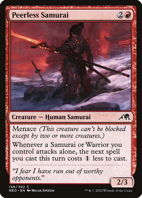 Peerless Samurai - Kamigawa: Neon Dynasty (NEO) #156 [Foil] [Foil]
