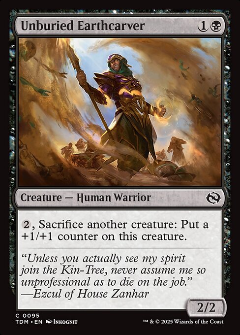 Unburied Earthcarver - Tarkir: Dragonstorm () #95 [Foil] [Foil]