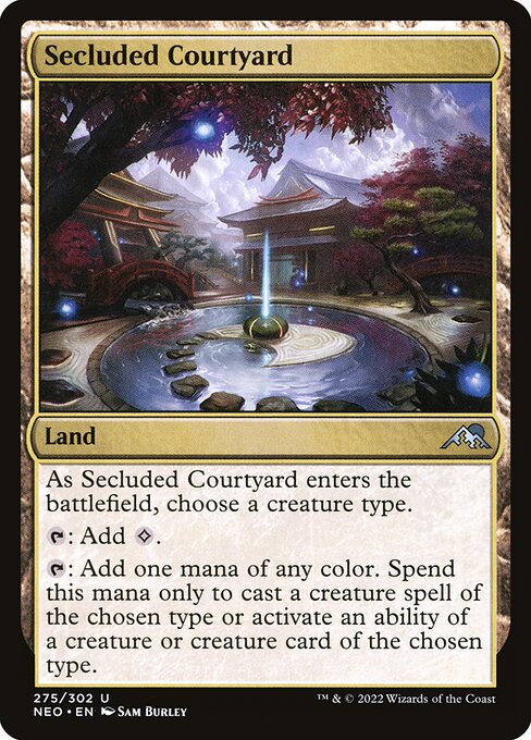 Secluded Courtyard - Kamigawa: Neon Dynasty (NEO) #275 [Foil] [Foil]