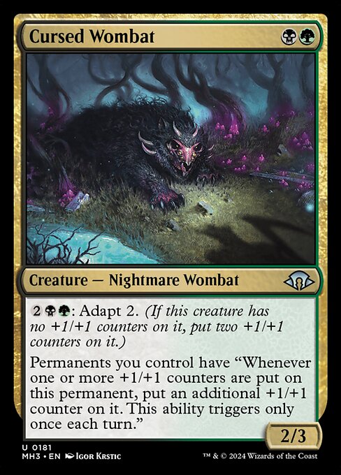 Cursed Wombat - Modern Horizons 3 (mh3) #181 [Foil] [Foil]