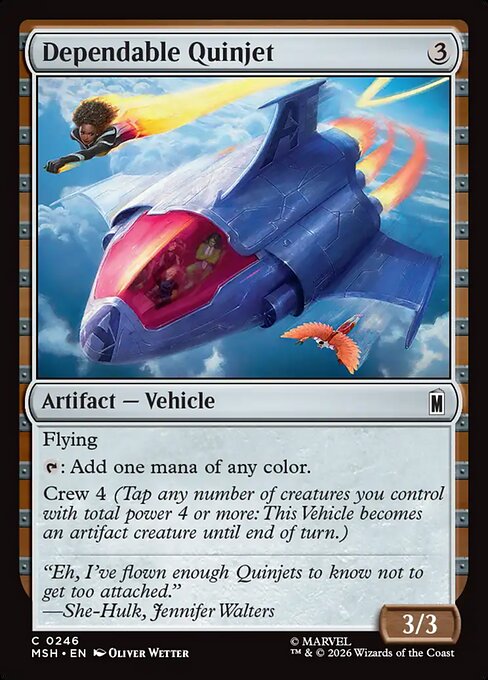 Dependable Quinjet - Marvel Super Heroes () #246 [Foil] [Foil]