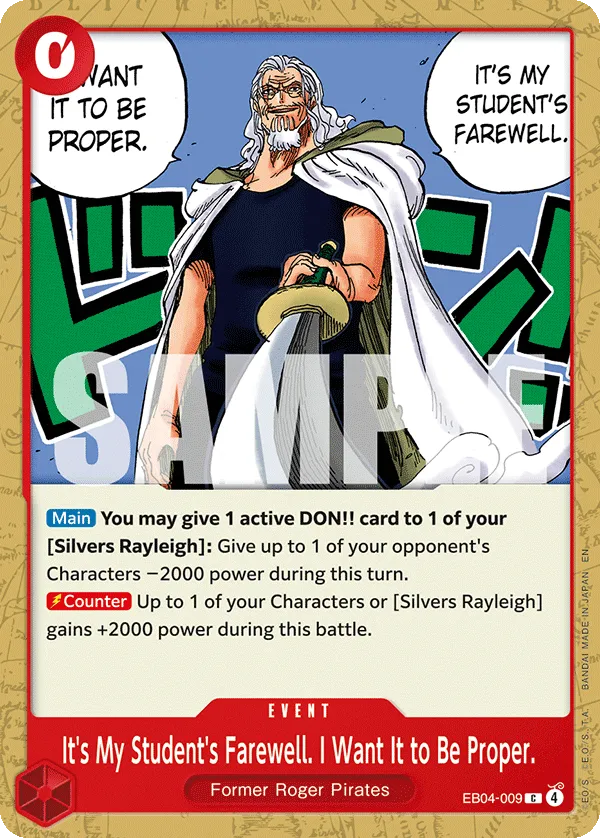 It's My Student's Farewell. I Want It to Be Proper. - ADVENTURE ON KAMI'S ISLAND- [OP15-EB04] (EB04-009) #009