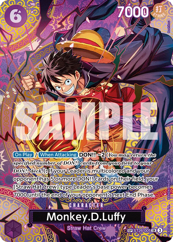Monkey.D.Luffy - ADVENTURE ON KAMI'S ISLAND- [OP15-EB04] (ST26-005_p1) #005_p1 [Alt Art]