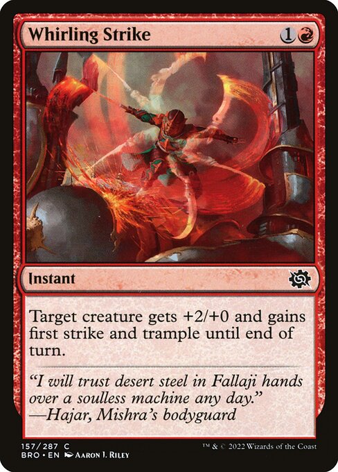 Whirling Strike - The Brothers' War () #157 [Foil] [Foil]