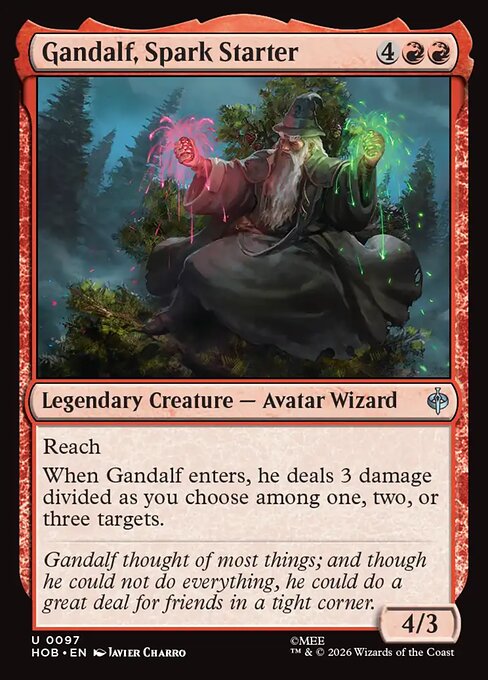 Gandalf, Spark Starter - The Hobbit (hob) #97 [Foil] [Foil]