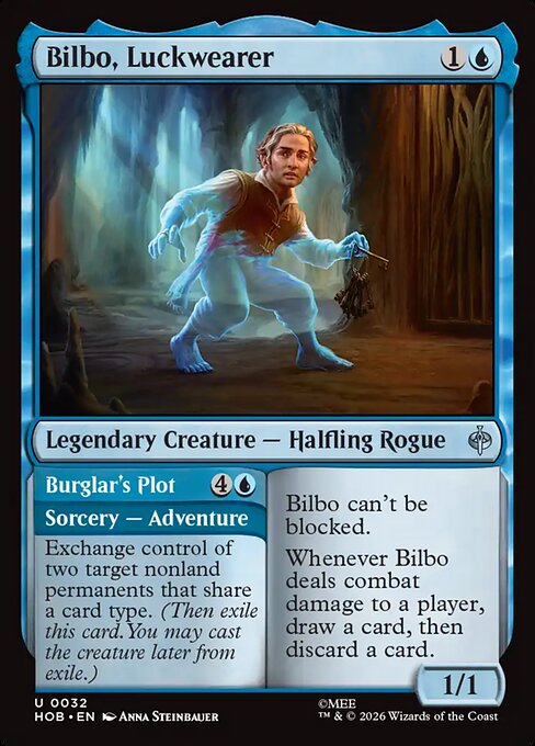 Bilbo, Luckwearer // Burglar's Plot - The Hobbit (hob) #32 [Foil] [Foil]
