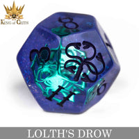 DNDDICEWHOLESALE.COM - Lolth's Drow - 11 Dice Set