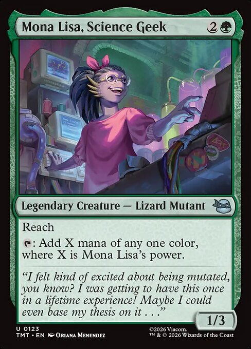Mona Lisa, Science Geek - Teenage Mutant Ninja Turtles () #123 [Foil] [Foil]