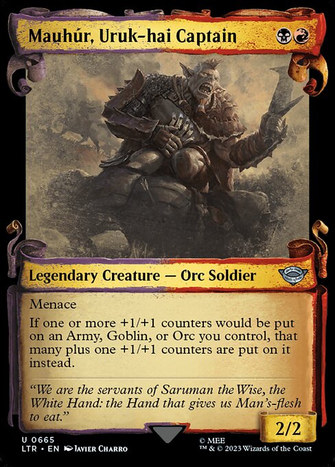 Mauhúr, Uruk-hai Captain - The Lord of the Rings: Tales of Middle-earth (ltr) #665 [Foil] [Foil]