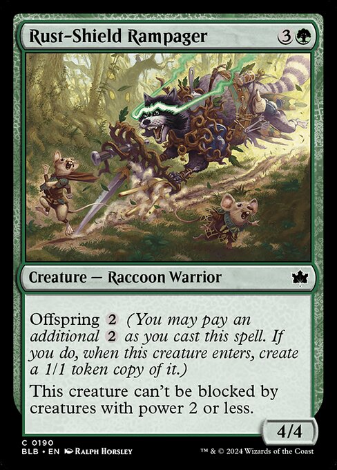 Rust-Shield Rampager - Bloomburrow (BLB) #190 [Foil]